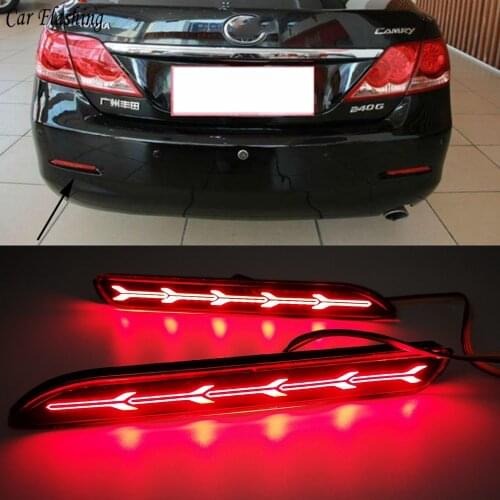 2PCS LED Car Rear Bumper Reflector Tail Brake Light For Toyota RAV4 Harrier Sienna EZ Alphard Mark X Lexus IS-F GX470 RX300 5630