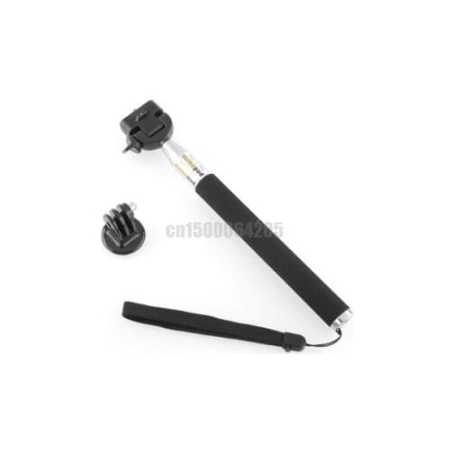 2 in 1 Black Handheld Extendable Camera cellphone Camcorder Monopod + tripod mount adapter For Gopro Hero 2 3 Free Shipping