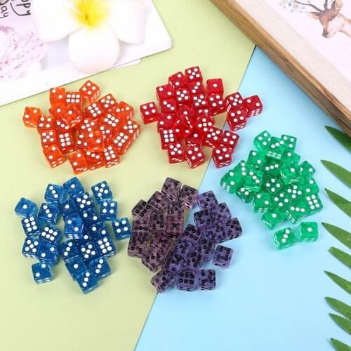 25 Pcs/Set New Party Game Dice 12 Square Transparent Dices Colorful Club Play Gifts For Dungeon D & D Desktop Table Games