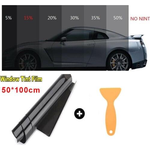 50cm*100cm 15% Light Transmittance Black Car Home Glass Window Tint Tinting Film Roll 69% Heat Rate 99% UV Rate
