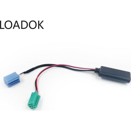 Car Bluetooth 5.0 Aux Radio Green Blue Mini ISO 6Pin 8Pin Connector Cable Adapter for Renault Radio Updatelist 2005-2011