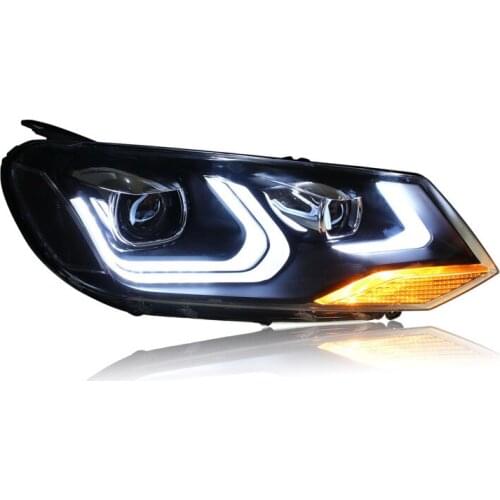Car styling headlights for vw touareg 2011-2014 bi xenon lens LED ligh
