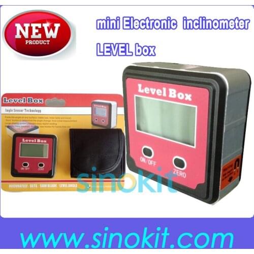 Free Shipping Wholesales mini Electronic digital inclinometer Level box STDJ-125