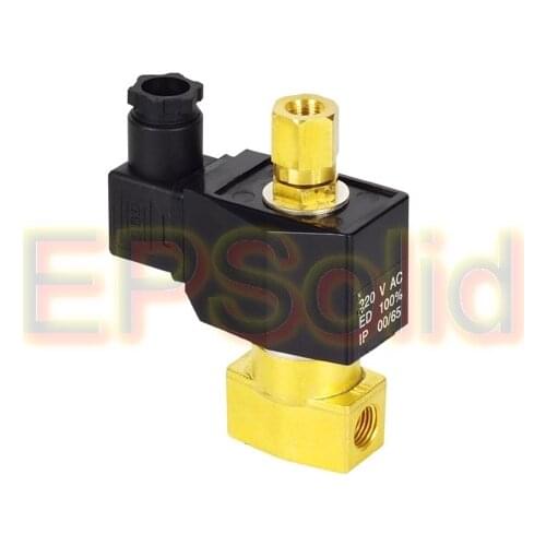 Free Shipping High Quality 3/2 Way Solenoid Valve BRASS