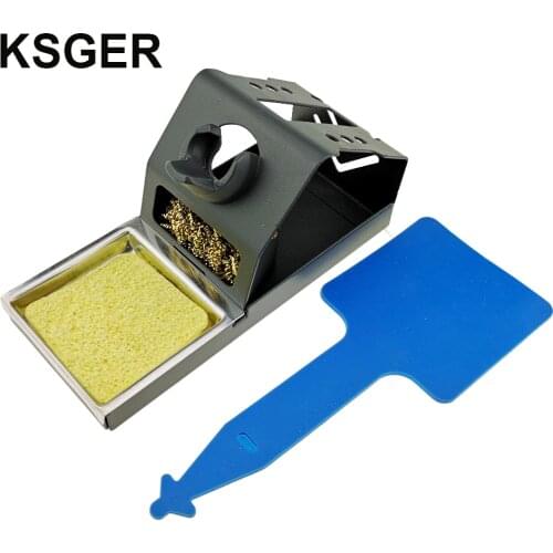 KSGER DIY T12 Zinc alloy Holder Soldering Iron FX9501 Handle Frame OLED Station Stand For Stainless Steel Handle Silicone Pad