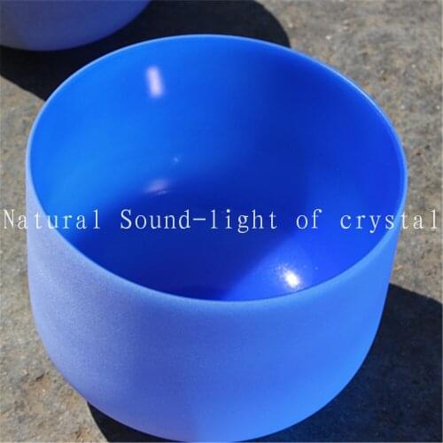 Perfect Pitch 10 Blue Or Green color crystal singing bowl or F chakras or G chakras design