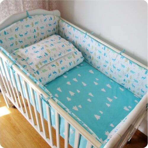 9PCS Whole Set Baby bedding sets 100% cotton baby bedclothes bumpers бортики в кроватку ,4bumper/sheet/pillow/duvet