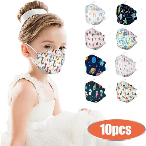 5/10/50 PCS Small Mondkapjes Three Laminar 3D Color For 4-12 Age Boys And Girls mascarilla Monder Scarf Halloween Cosplay MasK