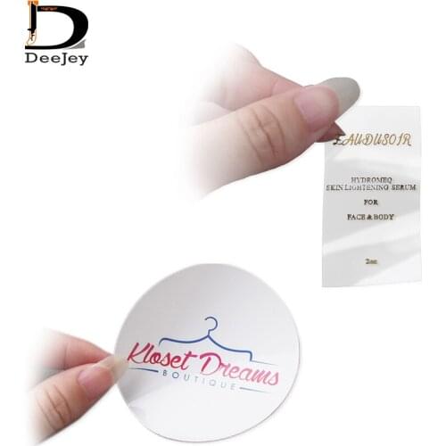 Custom name or logo printed art paper self adhesive sticker labels film tags custom shape transparent stickers1000pcs/lot