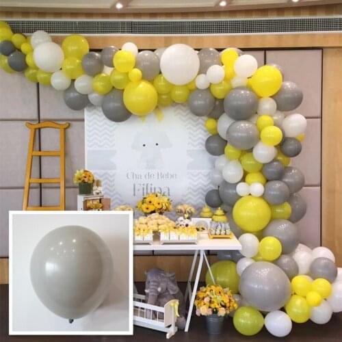 NASTASIA Grey latex balloon suit combination 10inch party birthday wedding balloons decoration