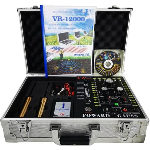 Newest VR12000 Metal Detector Gold Digger Underground Gold Silver Diamond Gem Detector VR-12000 Range 100-3000m Depth 5-250m