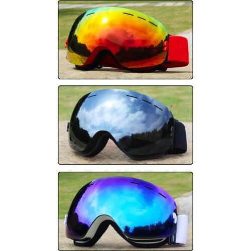 100% Brand New And High Quality Ski Goggles Winter Snowboard Snowmobile Anti Fog Anti-UV Over Glasses Goggles For Men Women