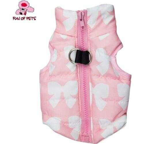 2017 New Bowkonts Pattern Cotton-Padded Dog Coats & Jacket Dog Clothes for Pets Dogs 6 Colors