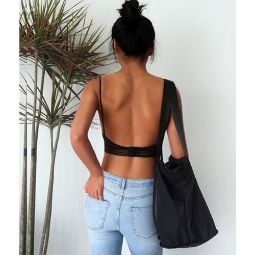 2021 New Womens Open Back Bra Sexy Lace Underwear Fashion Push Up Comfort Invisible Brassiere Female Sexy Dress Lingerie