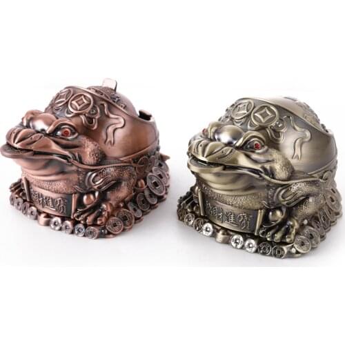 Zinc alloy crafts animal pig sheep deer toad shape ashtray desktop hardware ornaments cigar ashtray