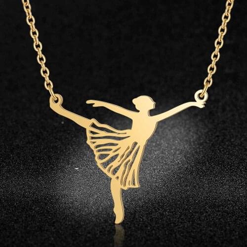 Unique Ballerina Ballet Necklace LaVixMia Italy Design 100% Stainless Steel Necklaces for Women Fashion Jewelry Special Gift
