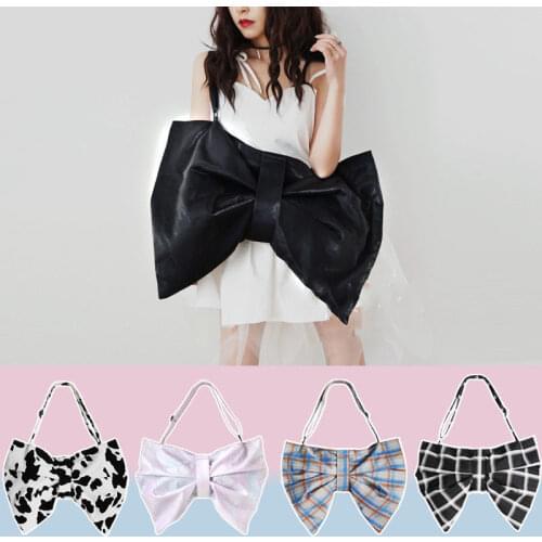 Large Capacity Women Plaid Underarm Bags Retro Bow Knot Student Girls' Canvas Shoulder Bags Fashion Female Casual Tote Handbags