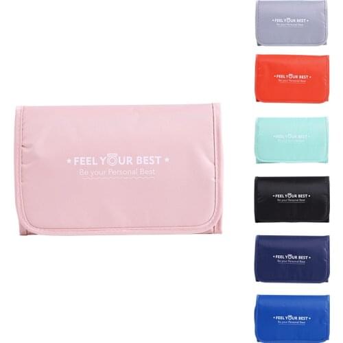 Womens Folding Hanging Cosmetic Bag Large Capacity Cosmetic Brush Storage Bag Travel Beauty Cosmetic Bag Girl Cosmetic Case