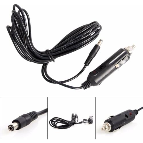 2018 Interior Car Parts 12V DC 5.5mm x 2.1mm Car Cigarette Lighter Power Plug Cord Adapter Cable 3m Black Auto Charger