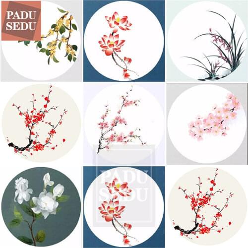 DIY 5d Diamond Mosaic Embroidery Flower Chinese Cross Stitch Daimond Painting Flowers Wall Pictures For Living Room Home Decor