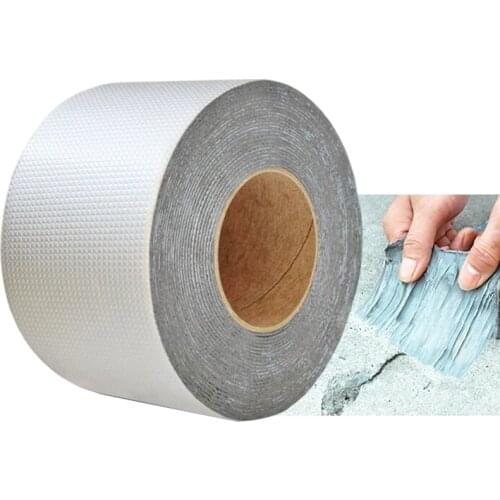 5m Aluminum Foil Butyl Rubber Tape Stop Leak Stick waterproof repair fix tape Self Adhesive for Roof Hose Marine Maintenance