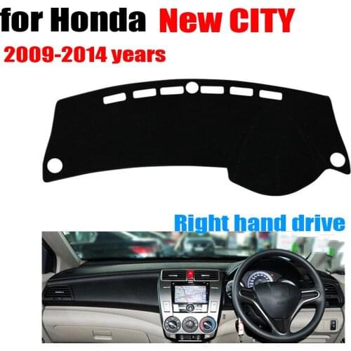Car dashboard covers For Honda New CITY 2009-2014 years Right hand drive dash mat covers Auto dashboard protector accessories