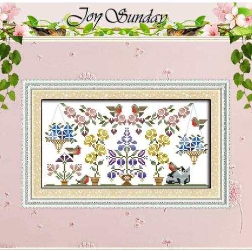 Flowers, fruit and birds counted Cross Stitch 11CT 14CT Cross Stitch Set Wholesale DIY Cross-stitch Kit Embroidery Needlework