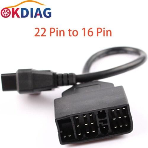 Newest OBD2 Diagnostic Connector 22 Pin to 16 Pin Connector Adapter For Toyota 22 pin OBDII Car Accessories OBD2 Diagnostic Tool