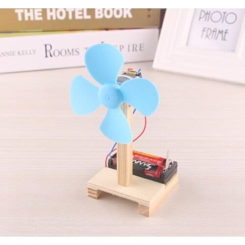 DIY technology production invention self made simple physical experiment small electric fan toy manual material assembly