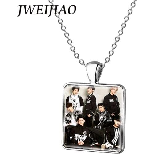 JWEIJIAO KPOP GOT7 Fly Hard Carry Album Necklace JB MARK Photo Pendant Chain Necklace Accessories For Men Women Boy Girl G46