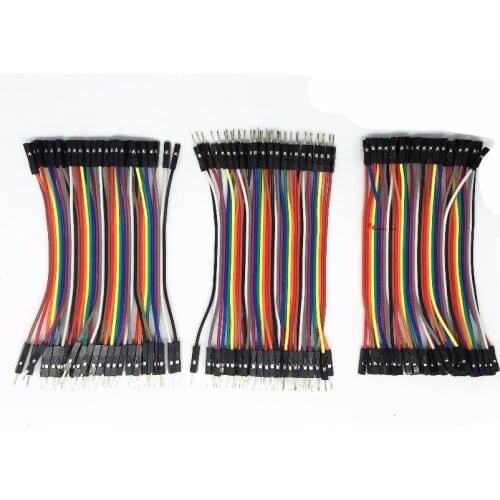 Dupont line 120pcs 10cm male to male + male to female and female to female jumper wire Dupont cable for Arduino