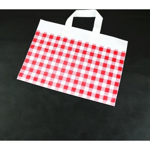 Candy Box 50pcs/lot 35x25x8cm Black/white Color Stripes Plastic Gift Bag For Clothing, Wholesale Fashion Logo Bag, Matte Finish
