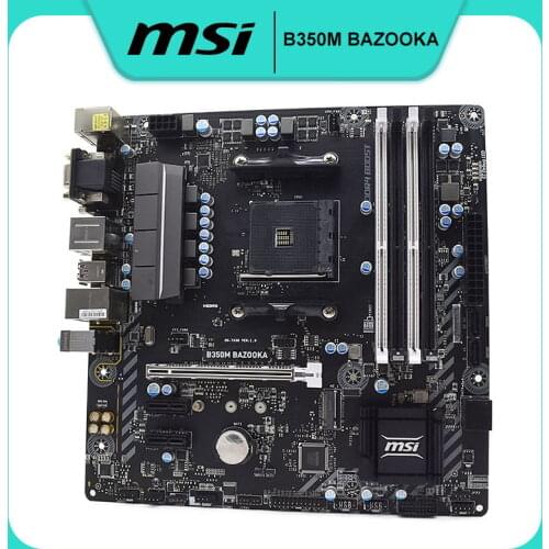 For MSI B350M BAZOOKA Original Motherboard Socket AM4 DDR4 For AMD B450M M.2 USB3.0 Desktop Used Mainboard
