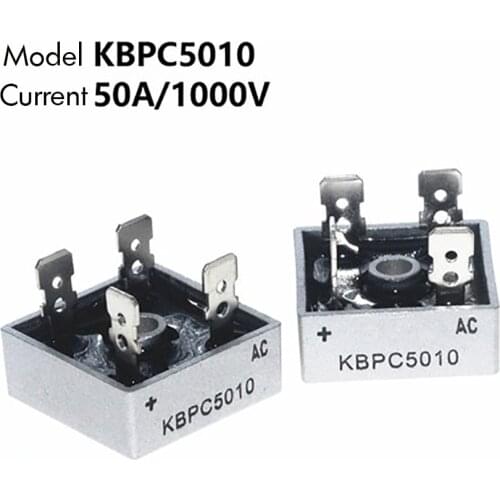 1PC KBPC5010 Bridge Rectifier Diode 50A 1000V KBPC Single Phase Full Wave Electronic Metal Case Diodes Bridge Rectifier