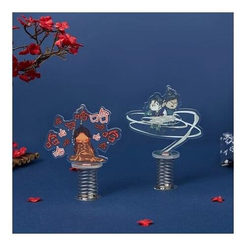 NEW Anime Tian Guan Ci Fu Hua Cheng Xie Lian Cartoon Creative Acrylic Spring Shake Fighter Stand Figure Model Plate Desktop Toy