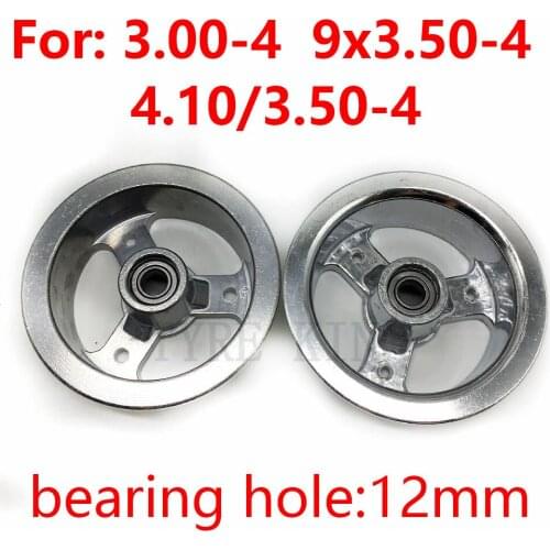 New 4 Inch 3.00-4 Wheel rim 4.10/3.50-4 9x3.50-4 Aluminum Alloy hub for MIni Motorcycle Electric Scooter Gas Scooter ATV
