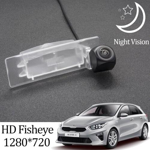 Owtosin HD 1280*720 Fisheye Rear View Camera For Kia Ceed Hatchback MK3 CD 2018 2019 2020 Car Vehicle Reverse Parking Monitor