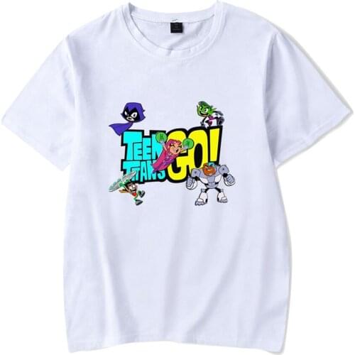 Teen Titans Go! Cartoon Prints T-shirts Women/Men Harajuku Summer Short Sleeve Tshirts Animation Casual Streetwear T shirts