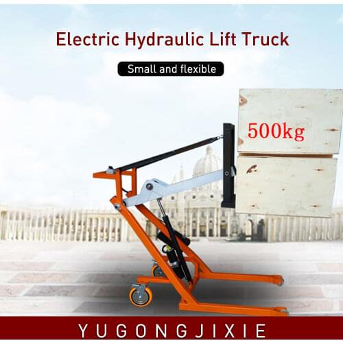 Portable Electric Hydraulic Forklift Fully Automatic Lifting Stacker Lifting Truck Manual Forklift