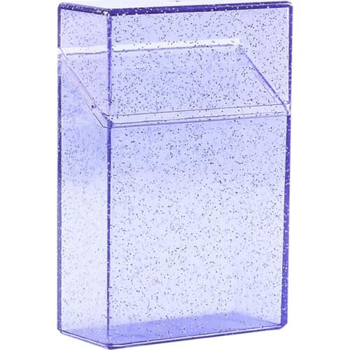 Portable Plastic 20 Stickes Transparent Glitter Cigarette Case Box Storage Box Holder Muiticolor Smoking Tools Shining Clear