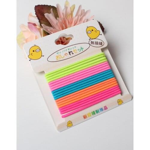 20pcs Lovely Fashion Girls Fine Elastic Rubber Party Hairband Rope Ponytail Holder Hair Rope No Metal Parts Hair Tie Danrrsh
