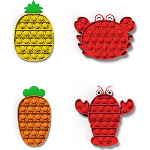 Silicone Stress Anxiety Relief Toy Anti-Anxiety Bubble Sensory Toys for Kids Adults Push Pop Bubble Fidget Toys