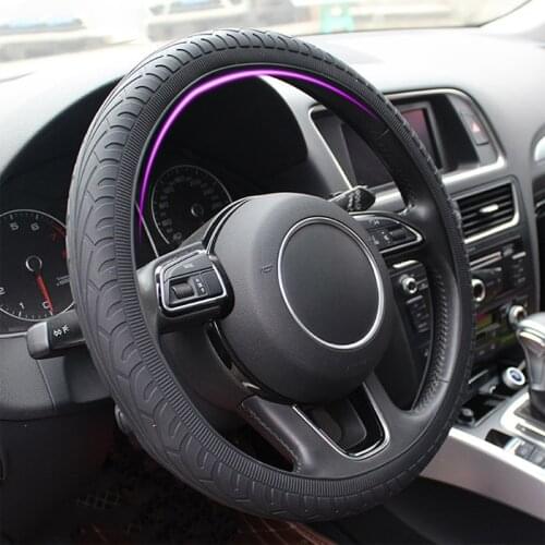 Car Silicone Steering Wheel Case Cover Shell Skidproof Car Accessories For Audi Nissan Peugeot Honda KIA Hyundai LADA BMW