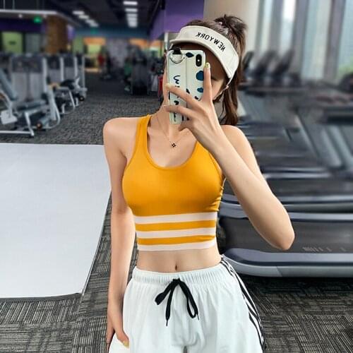 High impact sports bra sexy push up yoga bras running crop top deportivo mujer workout tops for women gym top fitness
