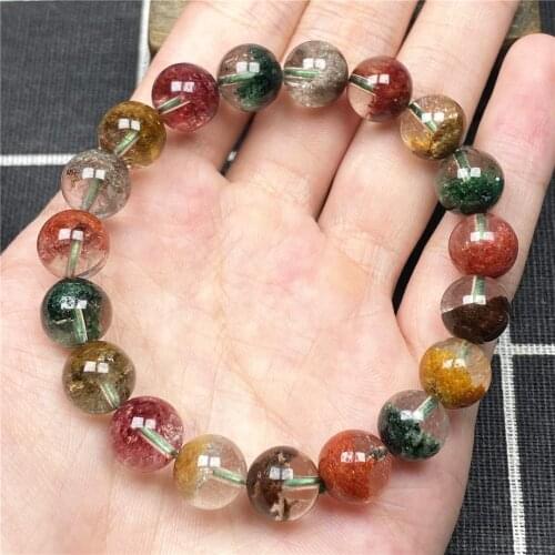 Top Natural Ghost Phantom Quartz Bracelet For Women Lady Men Stretch Healing Crystal Gift Round Beads Strands Jewelry AAAAA 10mm