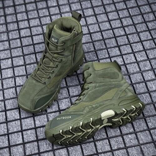 Outdoor trending comfortable sole trend sneakers footwear for boots leather winter safety hombre flat Men fashion sports shoes
