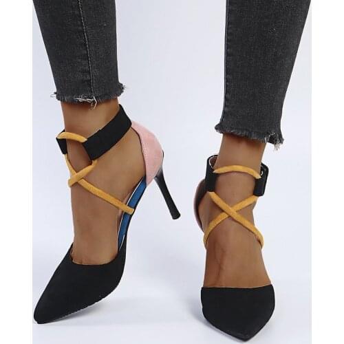 Women Pumps Fashion High Heels For Women Shoes Casual Pointed Toe Women Heels Stiletto Ladies Womens shoes cross buckle sexy