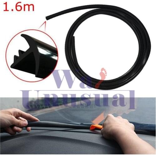 WANUSUAL Rubber 1.6m Soundproof Dustproof Sealing Strip for Auto Car Dashboard Windshield