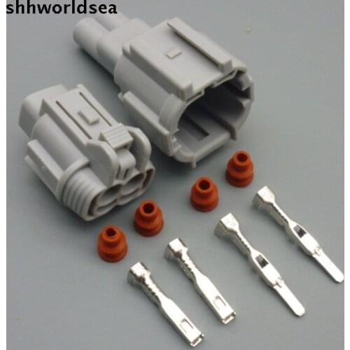 Worldgolden 2.2mm male female cars small lights solenoid valve plug fog lamp connector for nissan 6185-0867 6188-0554