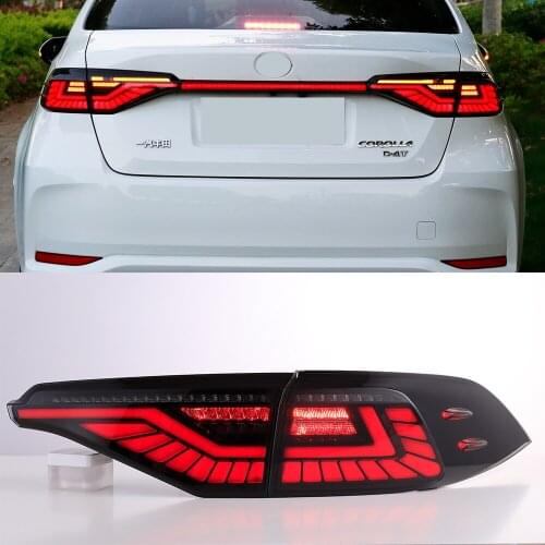 2PCS led taillights for Corolla New dynamic Design rear light Braking+Reversing+Signal For Toyota Corolla 2019 2020